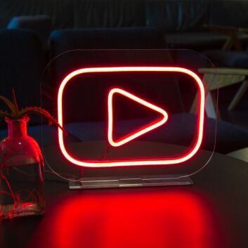 Play-Symbol LED-Neonschild für Studio und Wohnzimmer