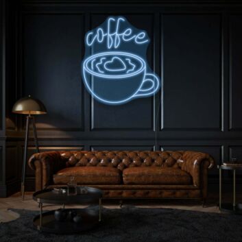 Kaffeetasse LED Neonschild für Café und Wohnzimmer