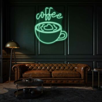 Kaffeetasse LED Neonschild für Café und Wohnzimmer