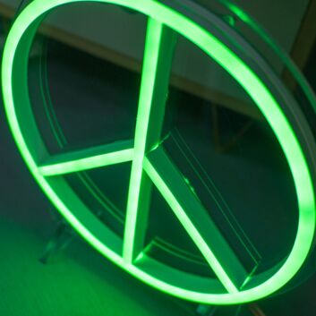Friedenszeichen LED-Neonschild Wohnzimmer Schlafzimmer