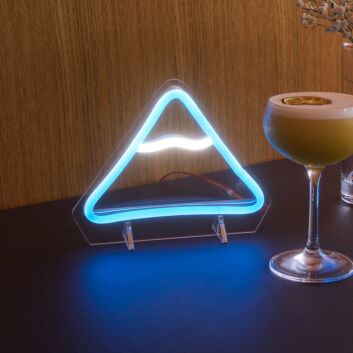 Bergsymbol mit Wellenlinie LED-Neonschild Bar Wohnzimmer