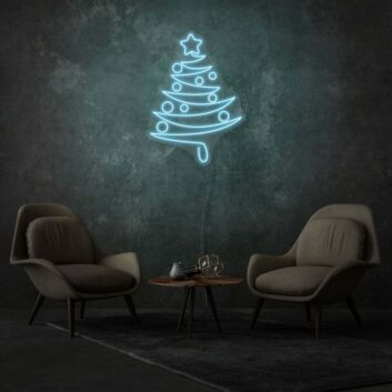 Weihnachtsbaum mit Stern LED-Neonschild Wohnzimmer Weihnachtsdekoration