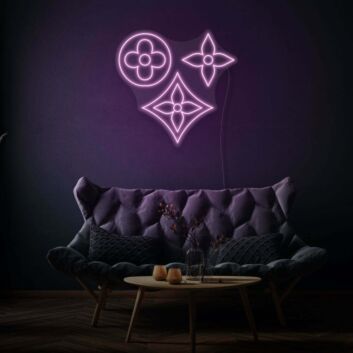 Florales Symbolmuster LED-Neonschild Wohnzimmer Dekoration