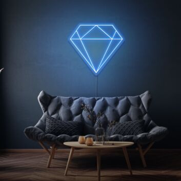 Diamant Symbol LED-Neonschild Wohnzimmer Lounge
