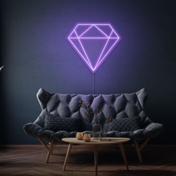 Diamant Symbol LED-Neonschild Wohnzimmer Lounge