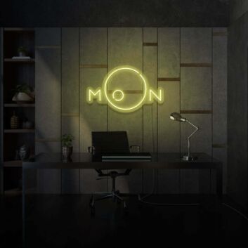 MON LED-Neonschild als moderne Wanddekoration