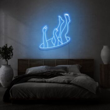 Abstrakte Figur mit Armen und Beinen LED-Neonschild Schlafzimmer Wohnzimmer