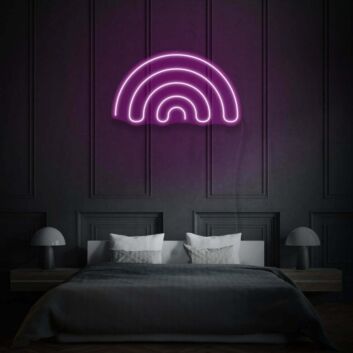 Halbkreis Regenbogen LED-Neonschild für Schlafzimmer oder Wohnzimmer