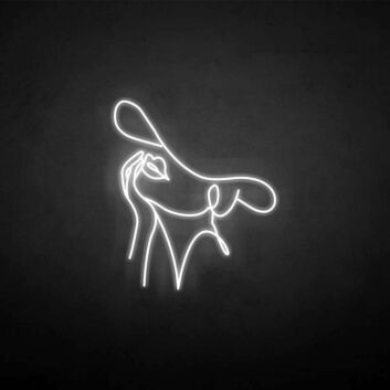 Minimalistische Frauengesicht Zeichnung LED-Neonschild Wohnzimmer Atelier