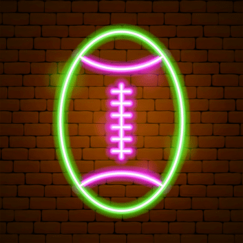American Football LED-Neonschild für Sportbar und Wohnzimmer
