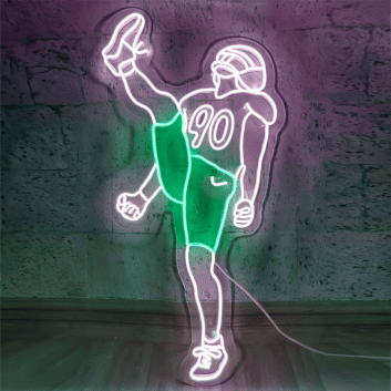 Football Spieler Neon LED Wandlicht