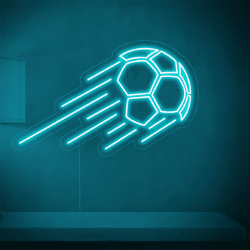 fliegender Fußball LED-Neonschild Sportbar Wohnzimmer