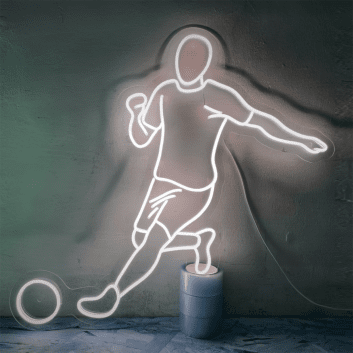 Fußballspieler Neon LED Wandlicht