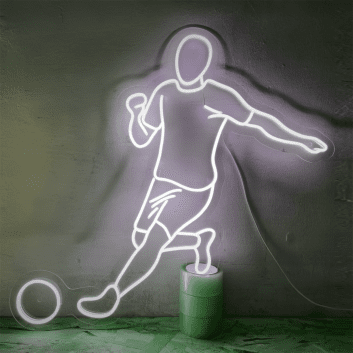 Fußballspieler Neon LED Wandlicht
