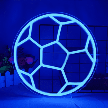 Fußball LED-Neonschild für Kinderzimmer und Sportbar