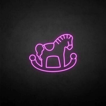 Schaukelpferd LED-Neonschild für Kinderzimmer oder Spielzimmer