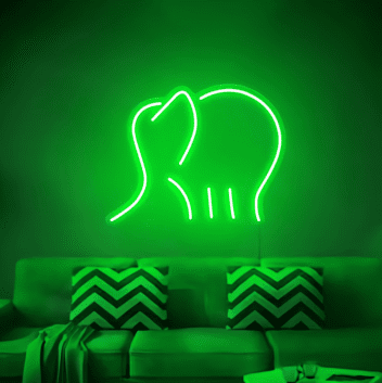 Elefant LED-Neonschild Wohnzimmer Kinderzimmer
