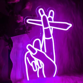 Hand mit Zigarette LED Neonschild moderne Wanddekoration für Zuhause und Studio