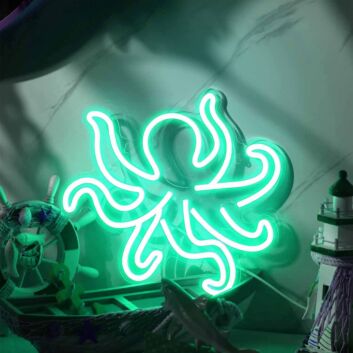 Oktopus LED Neonschild moderne Wanddekoration