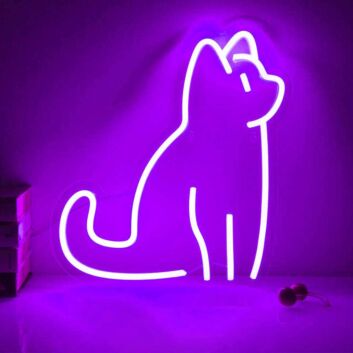 sitzende Katze LED-Neonschild Wohnzimmer Schlafzimmer