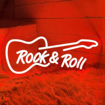 Rock and Roll Gitarren LED Neonschild moderne Wanddekoration