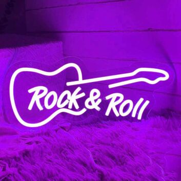 Rock and Roll Gitarren LED Neonschild moderne Wanddekoration
