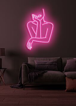 Abstrakte Frau LED Neonschild moderne Wanddekoration