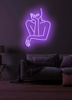 Abstrakte Frau LED Neonschild moderne Wanddekoration