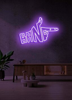 Bang LED Neonschild moderne Wanddekoration