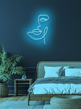 Abstraktes Gesicht LED-Neonschild Schlafzimmer Wohnzimmer