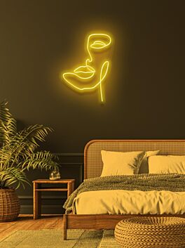 Abstraktes Gesicht LED-Neonschild Schlafzimmer Wohnzimmer