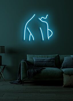 Hundekopf mit Körperkontur LED-Neonschild Wohnzimmer