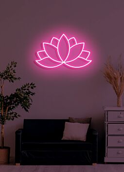 Lotusblume LED-Neonschild für Wohnzimmer und Yoga Studio