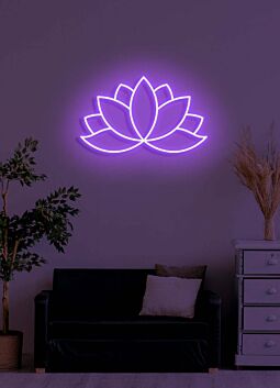 Lotusblume LED-Neonschild für Wohnzimmer und Yoga Studio