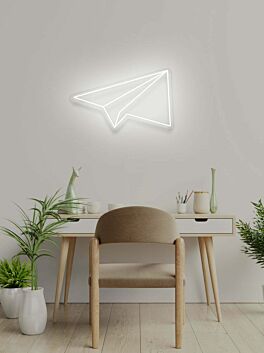 Papierflugzeug LED-Neonschild für Home Office Arbeitszimmer