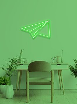 Papierflugzeug LED-Neonschild für Home Office Arbeitszimmer