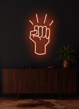 Abstrakte Faust LED Neonschild Wanddekoration