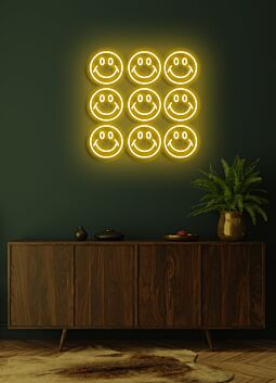 Smiley Gesicht LED-Neonschild Wohnzimmer Büro