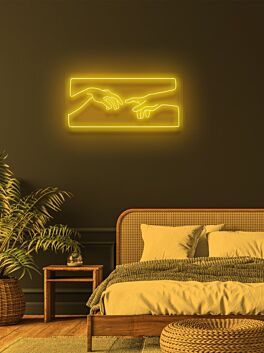 Zwei sich berührende Hände LED-Neonschild Schlafzimmer Wohnzimmer