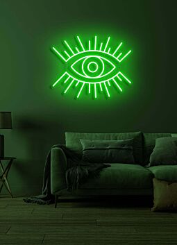 Auge mit Strahlen LED-Neonschild für Wohnzimmer Lounge