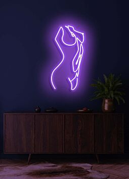 weiblicher Torso Umriss LED-Neonschild Wohnzimmer Studio