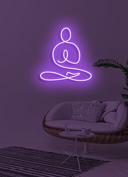 Yoga Calming Neon for Mindful and Spiritual Practice