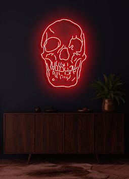 Totenkopf LED Neonschild moderne Wanddekoration