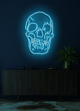 Totenkopf LED Neonschild moderne Wanddekoration