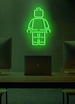Baustein Figur LED Neonschild moderne Wanddekoration