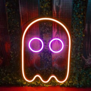 Geist mit runden Augen LED-Neonschild