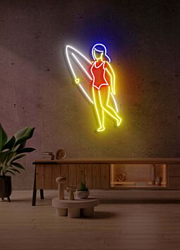 Surfer Figur LED Neonschild moderne Wanddekoration