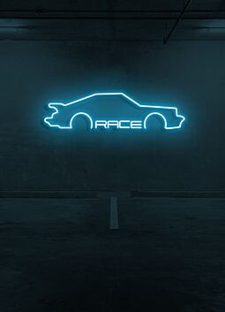 Rennwagen Silhouette LED Neonschild Wanddekoration