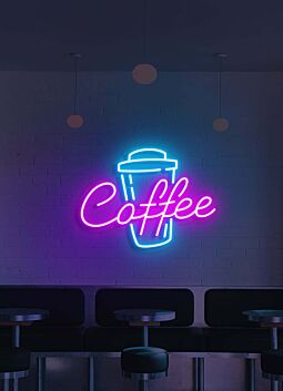 Coffee LED-Neonschild mit anpassbarem Schriftzug für Cafés