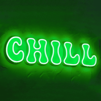 CHILL LED-Neonschild in runder Schrift